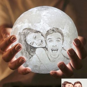 UnusualStandout #2 Personalized Photo Moon 3D Lamp