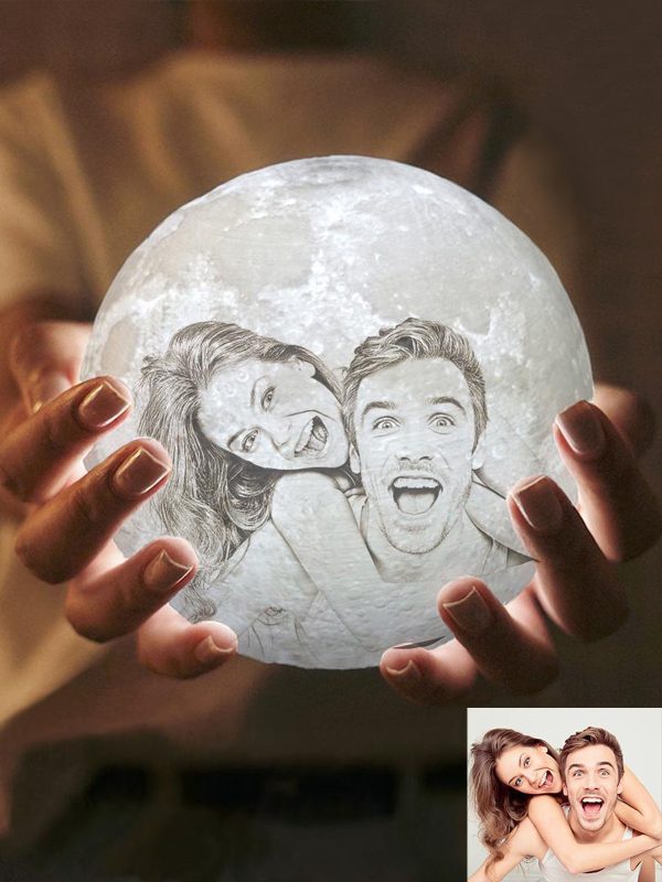 UnusualStandout #2 Personalized Photo Moon 3D Lamp