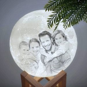 UnusualStandout #2 Personalized Photo Moon 3D Lamp