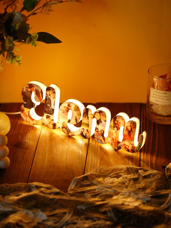 UnusualStandout Personalized Alphabet Photo Lamp