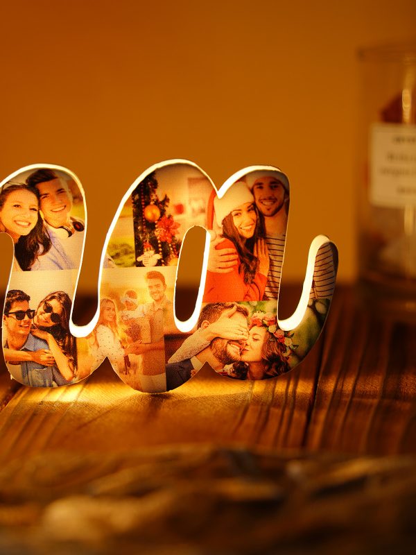 UnusualStandout Personalized Alphabet Photo Lamp