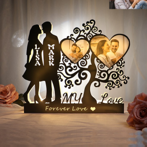 UnusualStandout Personalized Couple Love Tree Lights