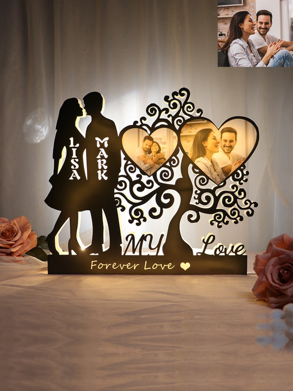 UnusualStandout Personalized Couple Love Tree Lights