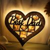 UnusualStandout Personalized Father's Day Heart Photo Lights