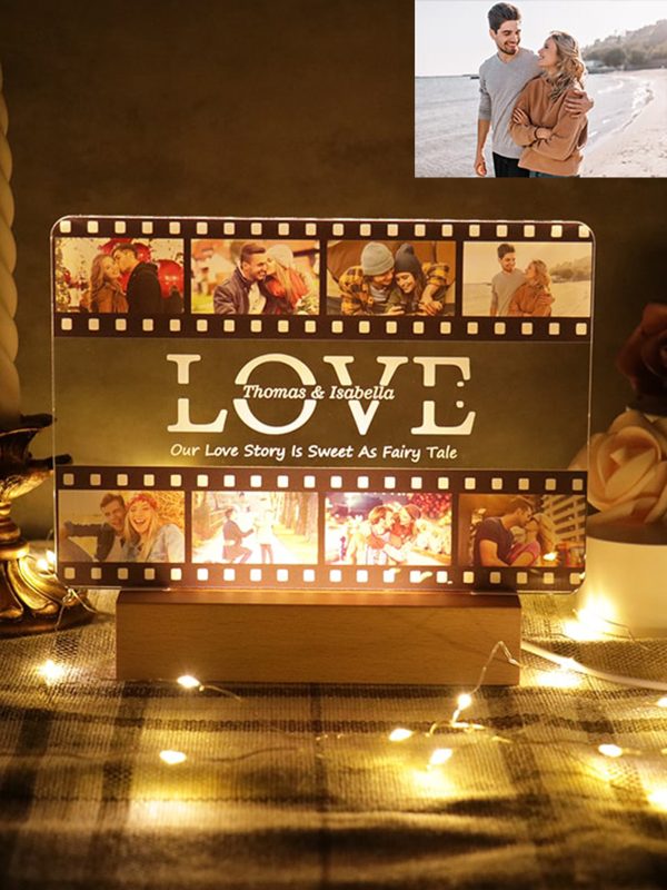 UnusualStandout Personalized Film Love Photo Light