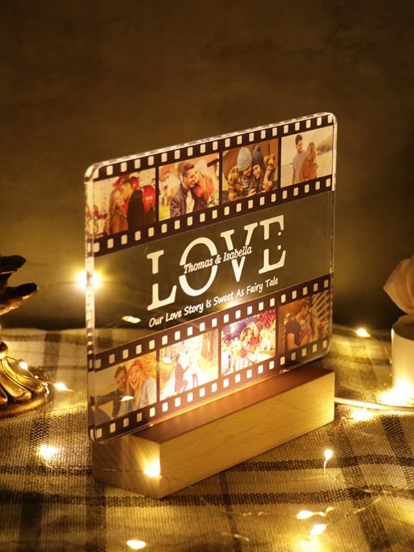 UnusualStandout Personalized Film Love Photo Light