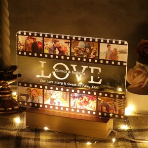 UnusualStandout Personalized Film Love Photo Light