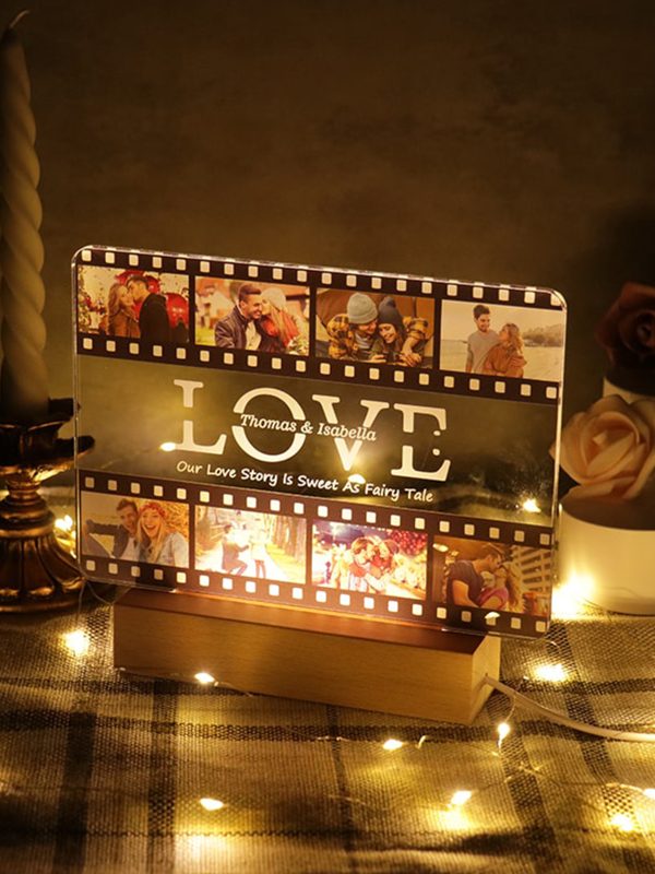 UnusualStandout Personalized Film Love Photo Light