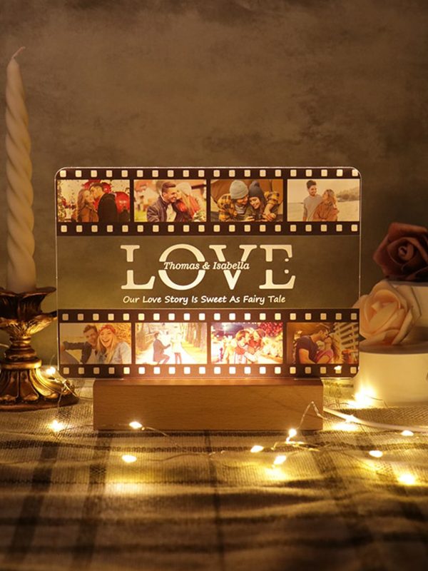 UnusualStandout Personalized Film Love Photo Light