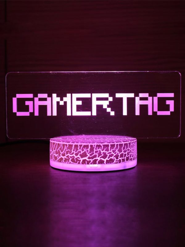 UnusualStandout Personalized Gamer Tag Night Light