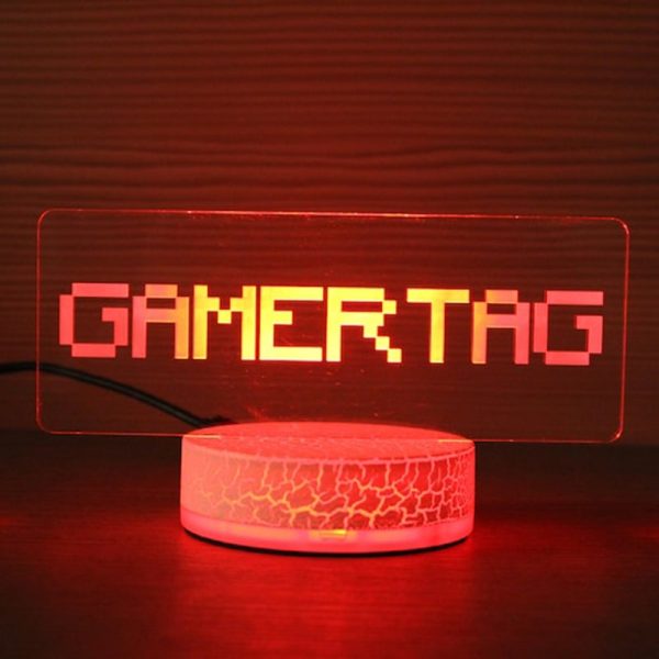 UnusualStandout Personalized Gamer Tag Night Light