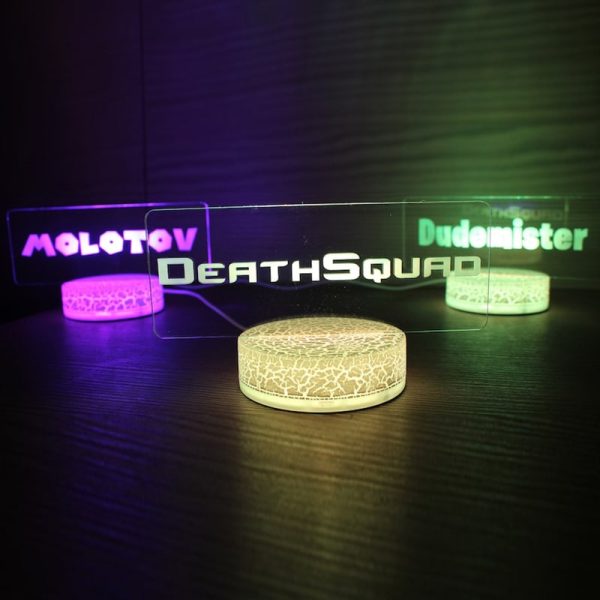 UnusualStandout Personalized Gamer Tag Night Light