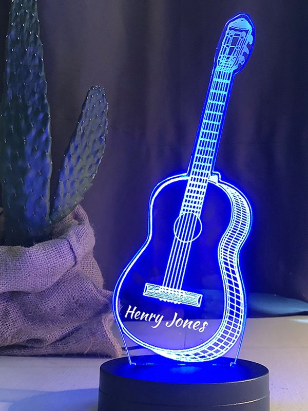 UnusualStandout Personalized Guitar 3D Musical Instrument Night Light