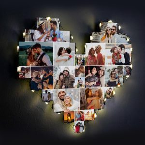 UnusualStandout Personalized Heart Photo Lamp