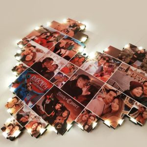 UnusualStandout Personalized Heart Photo Lamp