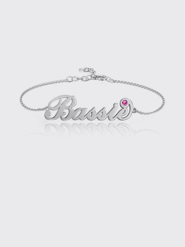 UnusualStandout Personalized Name Bracelet With Custom Birthstone