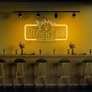 UnusualStandout Personalized Neon Bar Sign