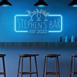 UnusualStandout Personalized Neon Bar Sign