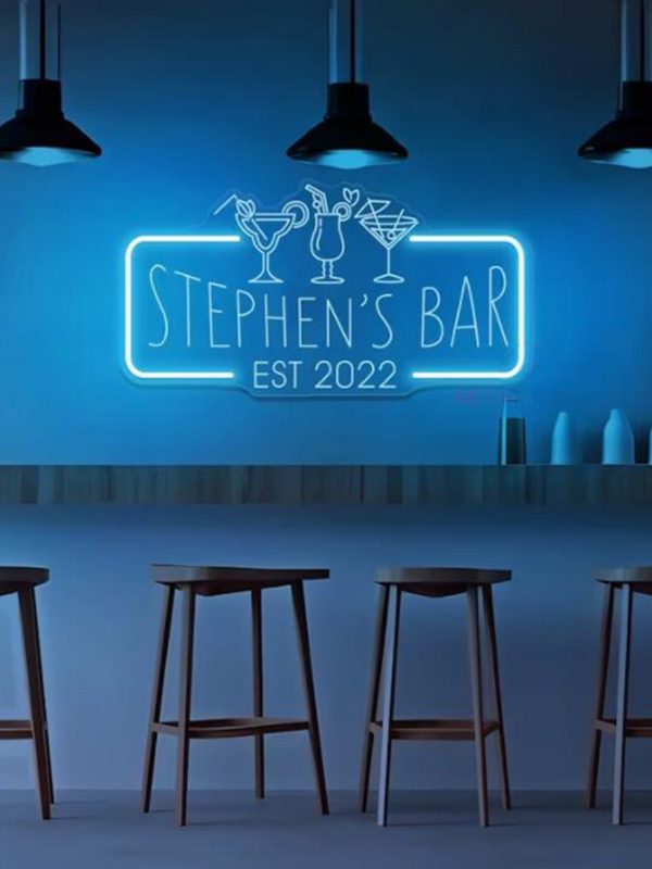 UnusualStandout Personalized Neon Bar Sign