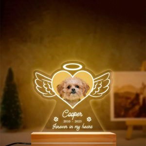 UnusualStandout Personalized Pet Heart Memorial Plaque