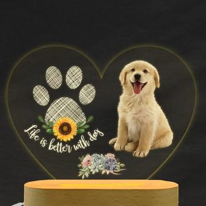 UnusualStandout Personalized Pet Photo Night Light