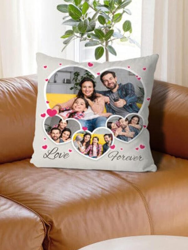 UnusualStandout Personalized Photo Family Throw Pillow