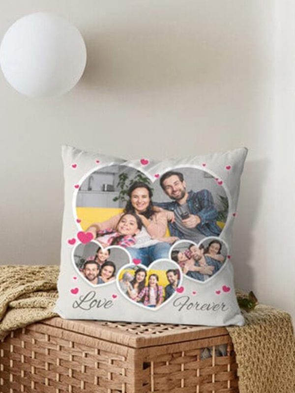 UnusualStandout Personalized Photo Family Throw Pillow