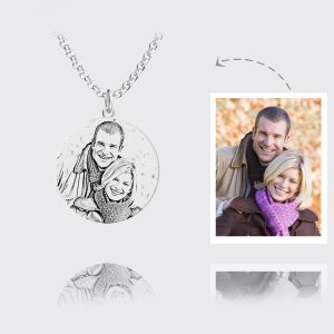 UnusualStandout Personalized Photo Round Necklace