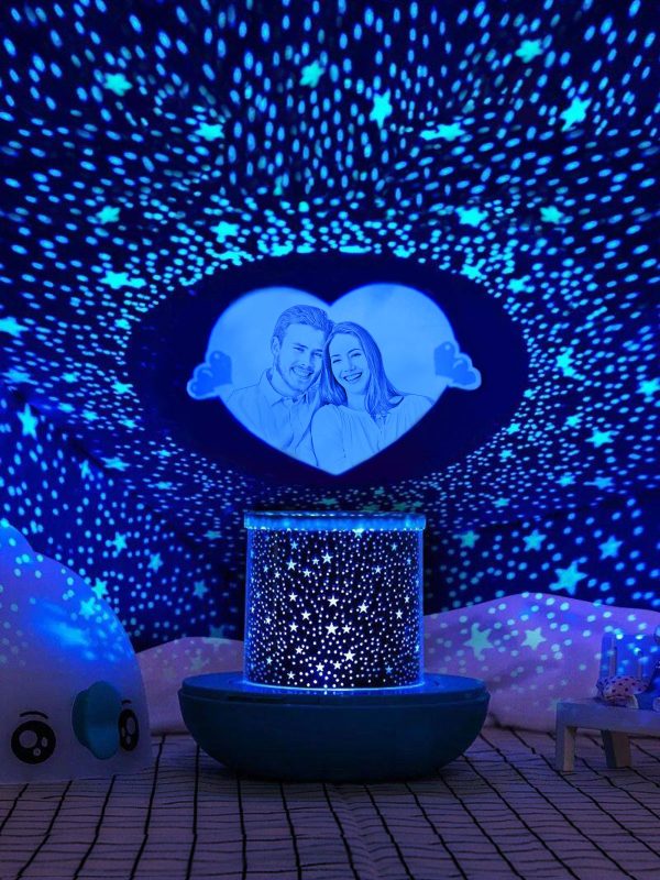 UnusualStandout Personalized Photo Starry Sky Projection Lamp