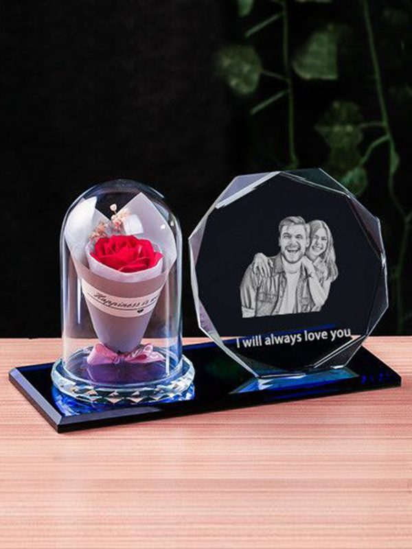 UnusualStandout Personalized Rose Photo Decoration