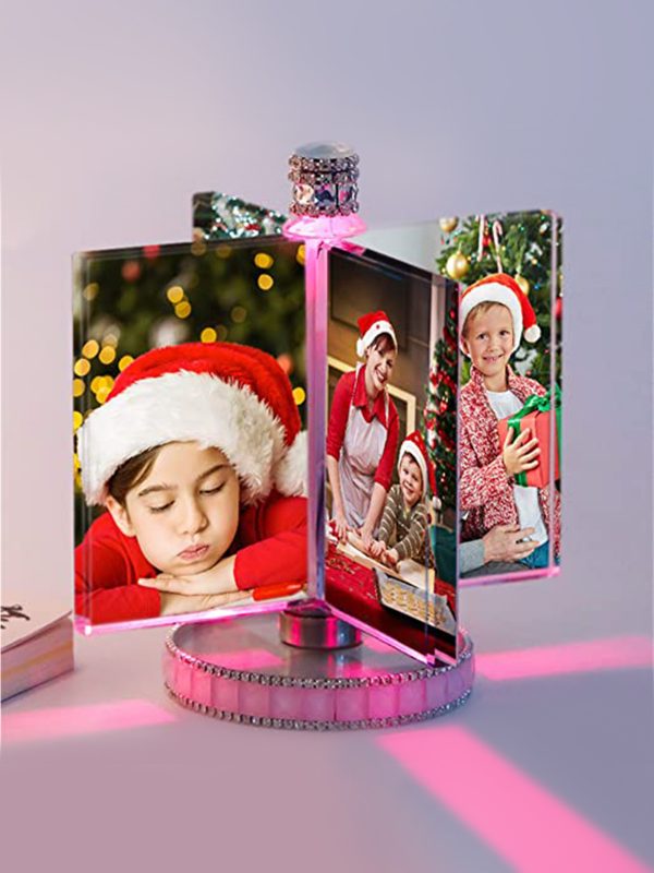 UnusualStandout Personalized Rotatable Photo Lamp