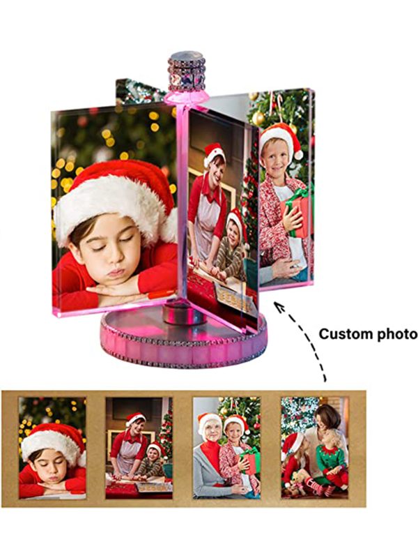 UnusualStandout Personalized Rotatable Photo Lamp