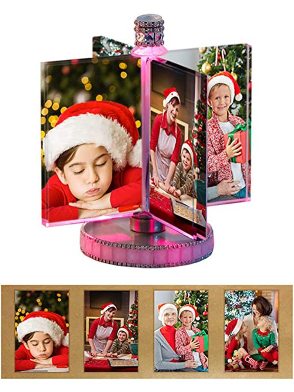 UnusualStandout Personalized Rotatable Photo Lamp