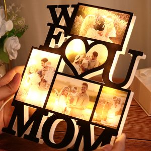 UnusualStandout Personalized We Love You Mom Photo Light