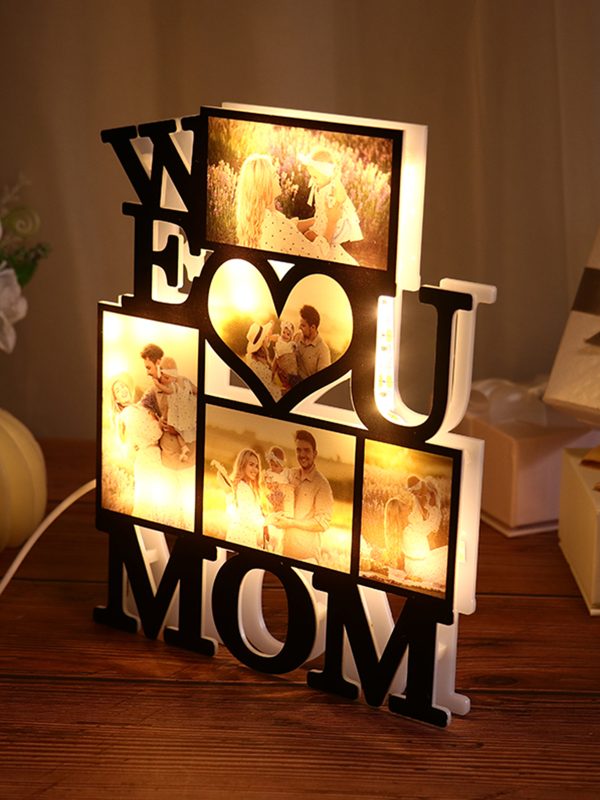 UnusualStandout Personalized We Love You Mom Photo Light