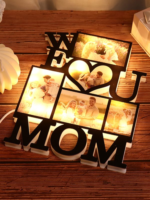 UnusualStandout Personalized We Love You Mom Photo Light