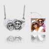 UnusualStandout #10 Personalized 2-Hearts Picture Necklace Sterling Silver