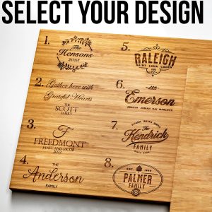 UnusualStandout #100 Personalized Engraved Wooden Dinner Plate