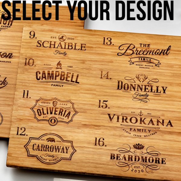 UnusualStandout #100 Personalized Engraved Wooden Dinner Plate