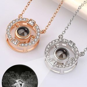 UnusualStandout #102 Personalized Photo Projection Necklace