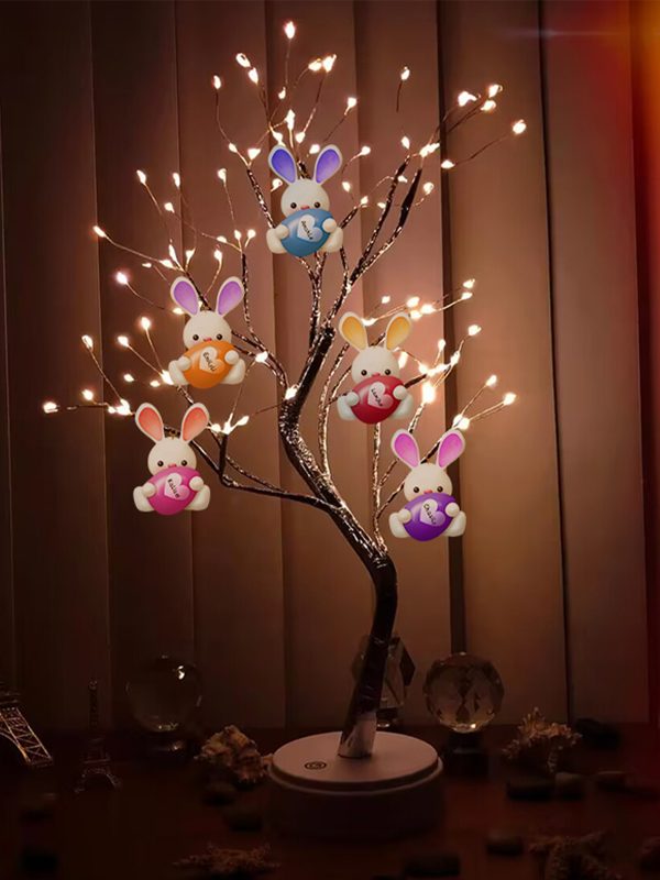 UnusualStandout #106 Personalized Easter Bunny Name Tree Light