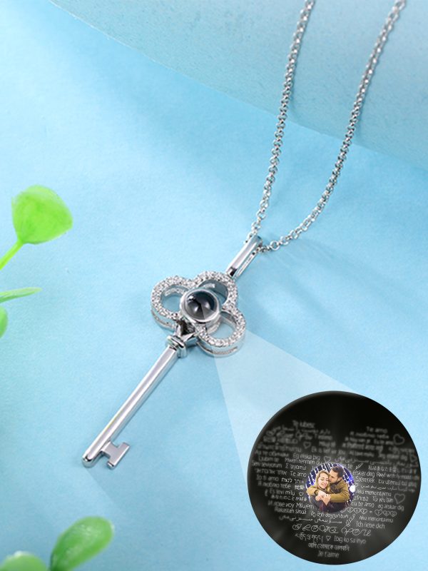 UnusualStandout #107 Personalized Photo Projection Key Necklace