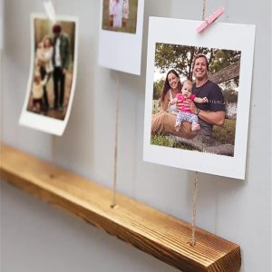 UnusualStandout #112 Photo Hanger Lightining Photo Gift Frame Wooden Picture Holder