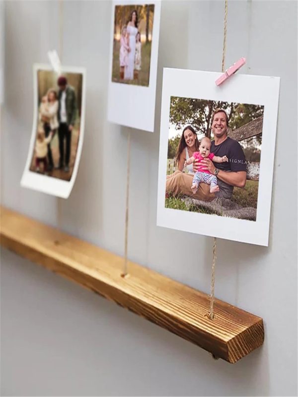 UnusualStandout #112 Photo Hanger Lightining Photo Gift Frame Wooden Picture Holder