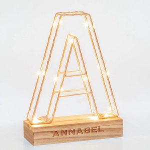 UnusualStandout #113 Personalized Name Copper Luminous Letter Lamp