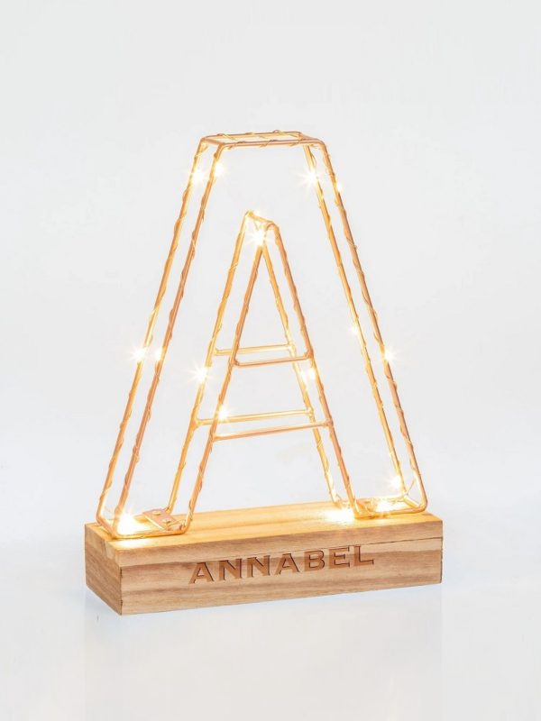 UnusualStandout #113 Personalized Name Copper Luminous Letter Lamp