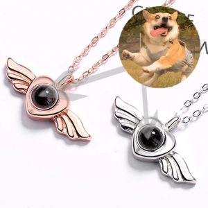 UnusualStandout #14 Personalized Wing Photo Projection Necklace