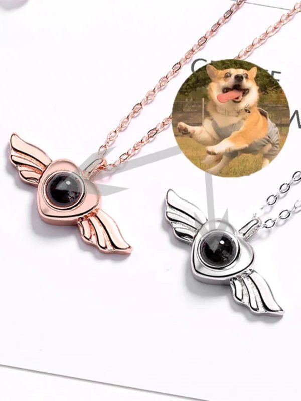 UnusualStandout #14 Personalized Wing Photo Projection Necklace