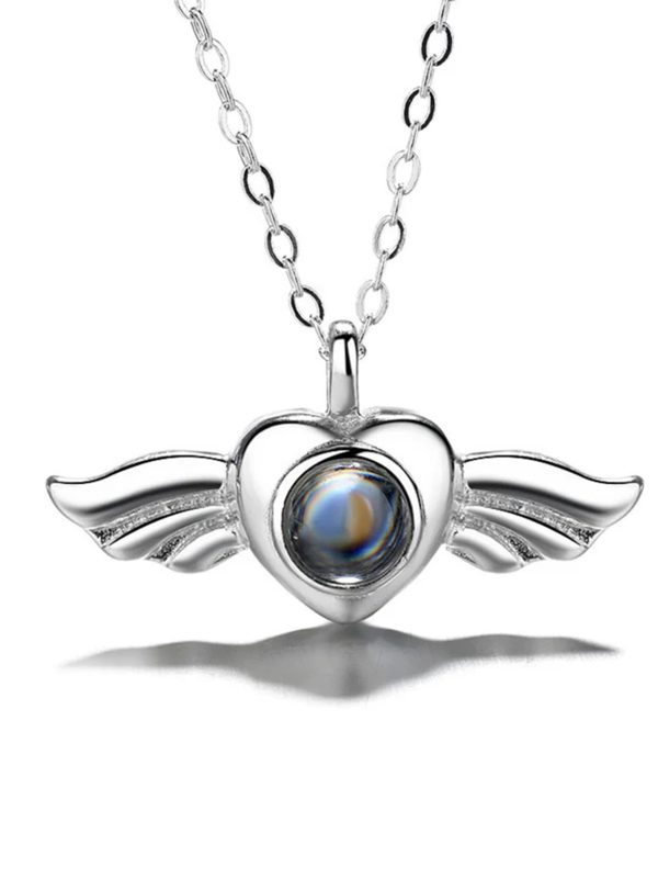 UnusualStandout #14 Personalized Wing Photo Projection Necklace