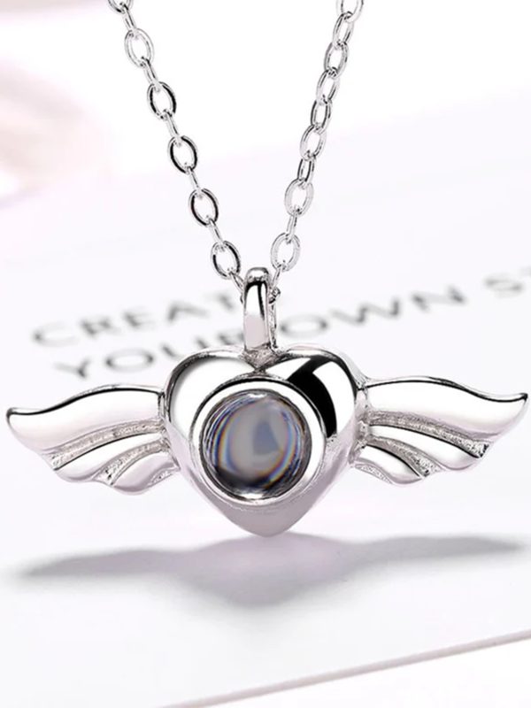 UnusualStandout #14 Personalized Wing Photo Projection Necklace